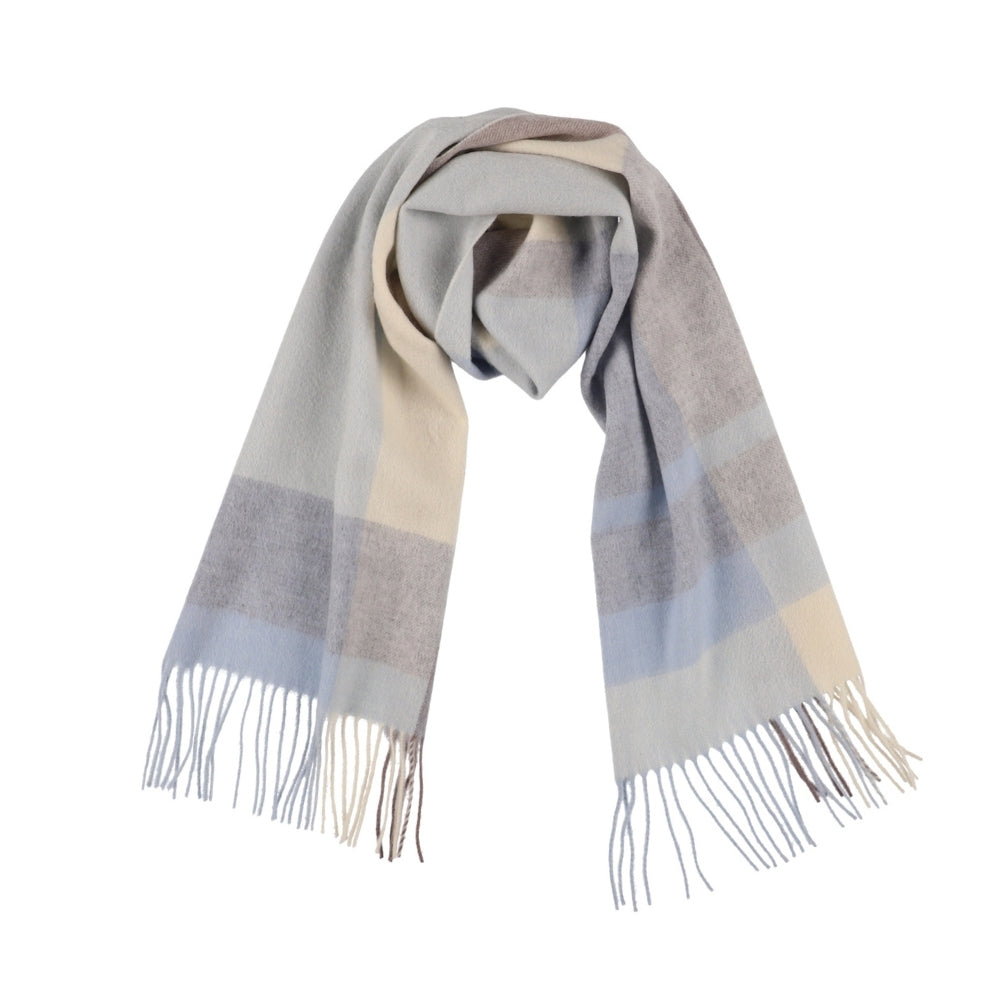 Ruudullinen villahuivi, 100 % villaa, sininen – Lontoo (4)