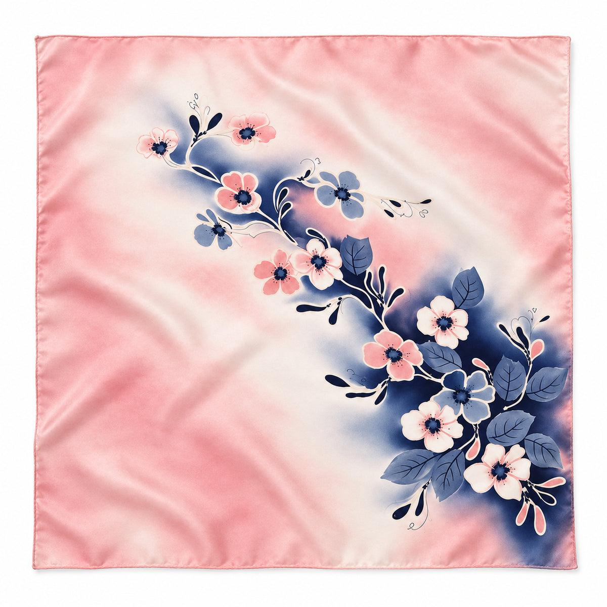 Vaaleanpunainen silkkihuivi 90x90 (testi)