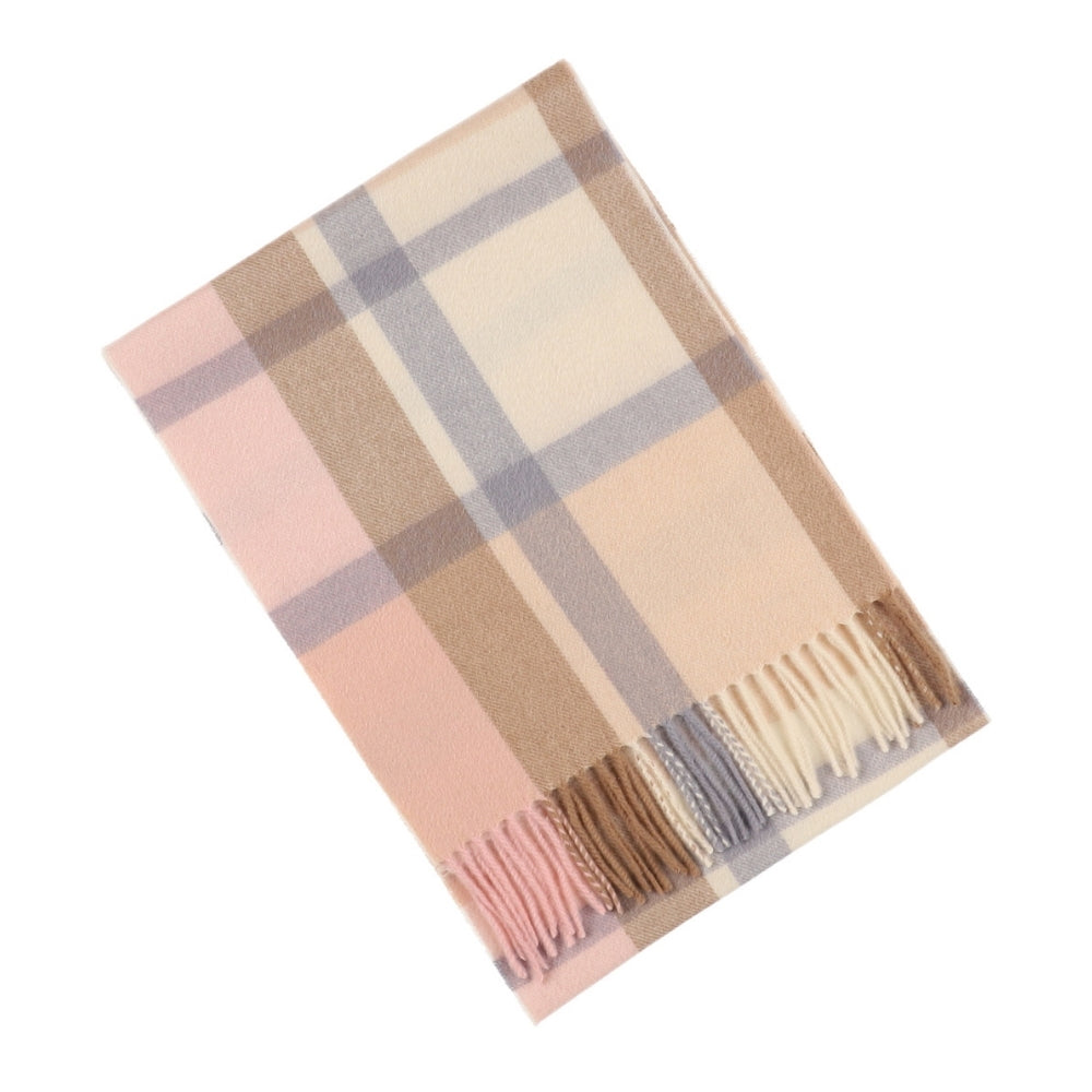 Ruudullinen villahuivi, 100 % villaa, beige – Lontoo (6)
