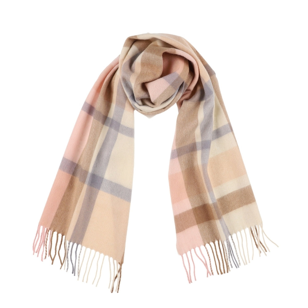 Ruudullinen villahuivi, 100 % villaa, beige – Lontoo (4)