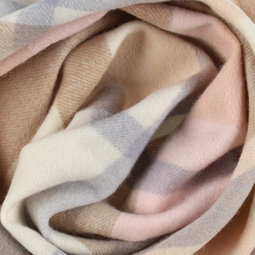Ruudullinen villahuivi, 100 % villaa, beige – Lontoo (2)