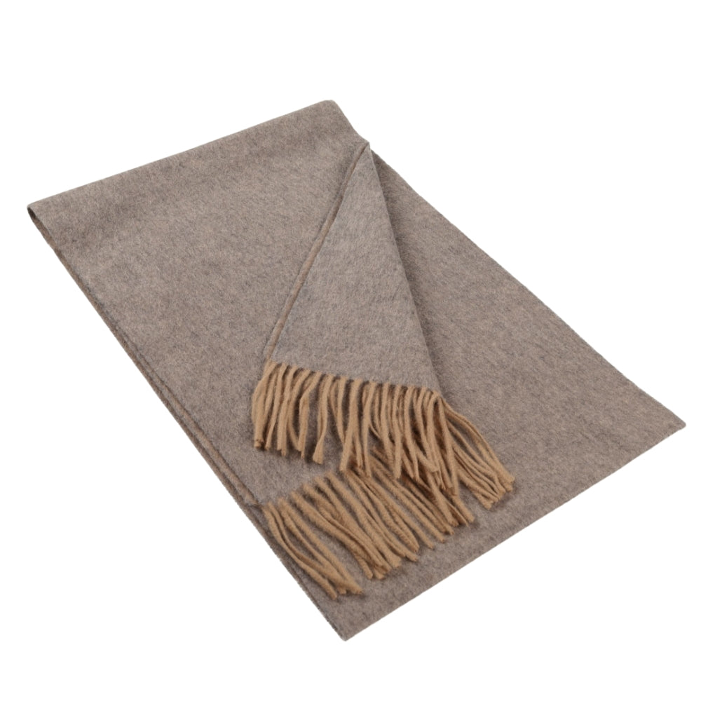 Harmaanbeige naisten huivi 100% kashmiria Pariisi (1)